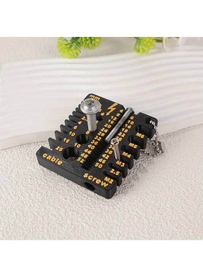 Orange Wire And Screw Gauge Measuring Tool Portable Double Sided Ruler For DIY - Image 4